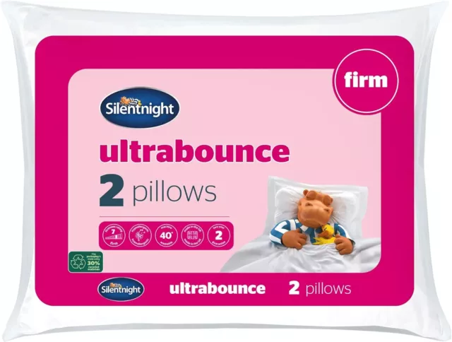 Silentnight Firm Pillows 2 Pack – Support with Fibre of 2