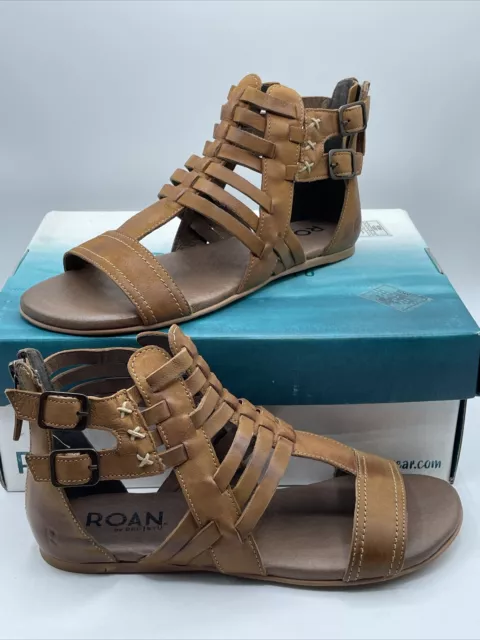 Roan By Bed Stu Bee Bosco Tan Gladiator Womens Sandals FR85003 Leather Sz 8 New