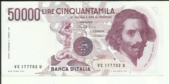 Italian Banknotes-Republic-50,000 Lire-