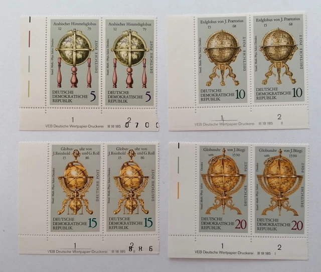 📯 DDR MiNr. 1792-1797 DV - Satz Randstücke mit Druckvermerk - postfrisch📯