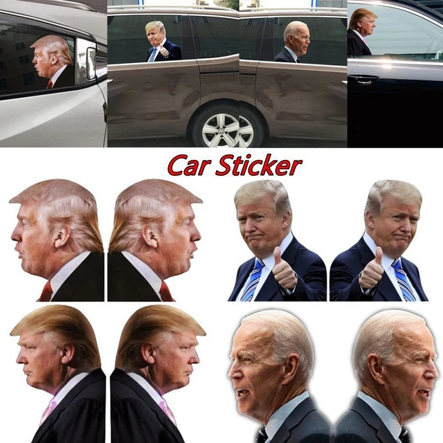 Car Decoration Left Right Passenger Window Side Trump Biden Stikcer Car Sticker