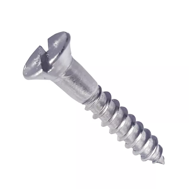 #12 Flat Head Wood Screws Stainless Steel Slotted Drive All Sizes in Listing