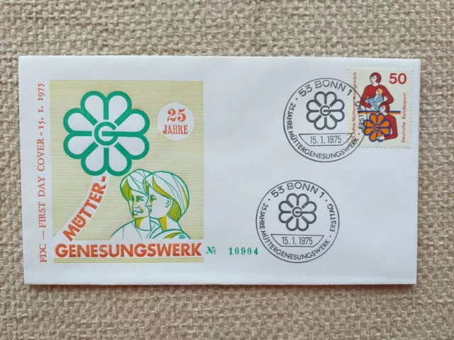 FDC Ersttagsbrief 1975 Bund Mi 831    25 Jahre Müttergenesungswerk