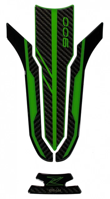 Motorcycle tank pad carbon look compatible with Kawasaki Z900 paint protection