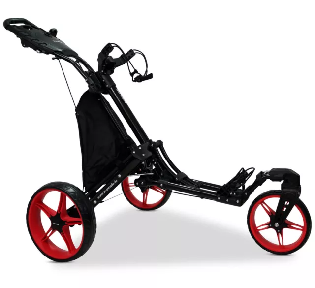 Tour Made RT-140S V2 360° Swivel 3 Rad Golf Trolley Pushtrolley 3-Rad Kühltasche