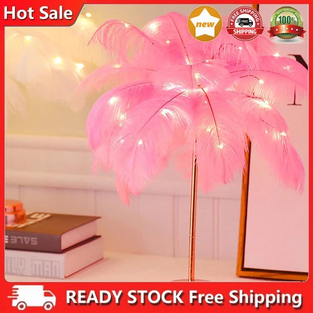 FEATHER DESK DECOR Lamp Versatile Bedside Lamp Warm White for Home