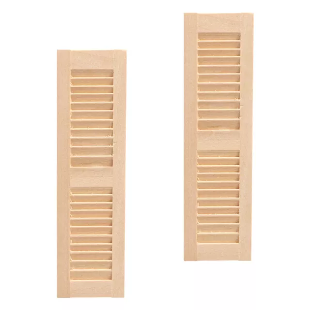 Doll Furniture Decors Window Shutters Wooden Shutters Models DIY Tiny Shutters