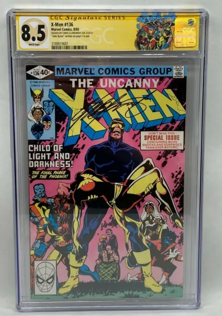 Uncanny X-Men #136 CGC 8.5 SS Signed x 2 Chris Claremont + John Byrne