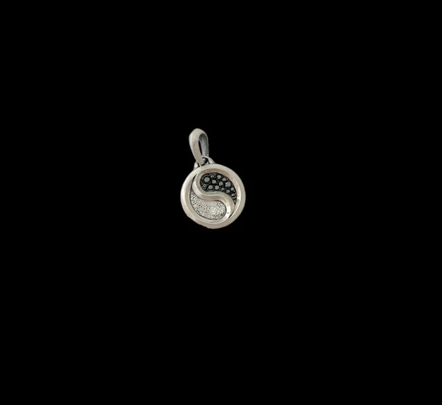 DAVID YURMAN .925 Sterling Silver Petrvs Yin Yang Black Diamond Pendant Amulet 299.99 PicClick