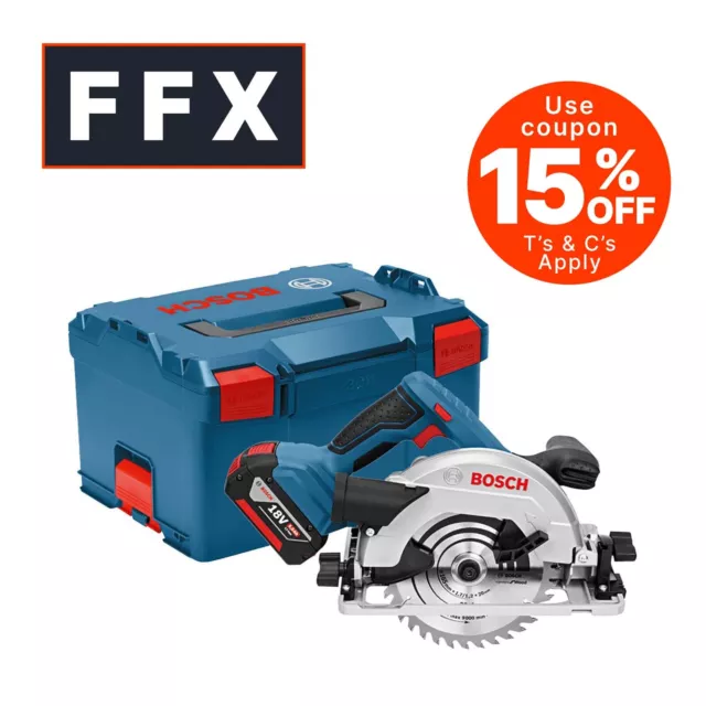 Bosch Professional 18V 2x5.0Ah Li-ion Circular Saw In L-BOXX