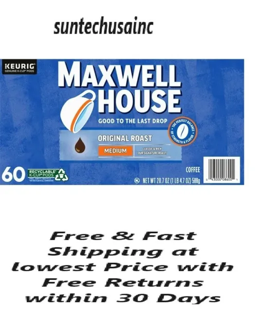 Maxwell House Original Roast Medium Roast K-Cup® Coffee Pods, 60 ct. Box