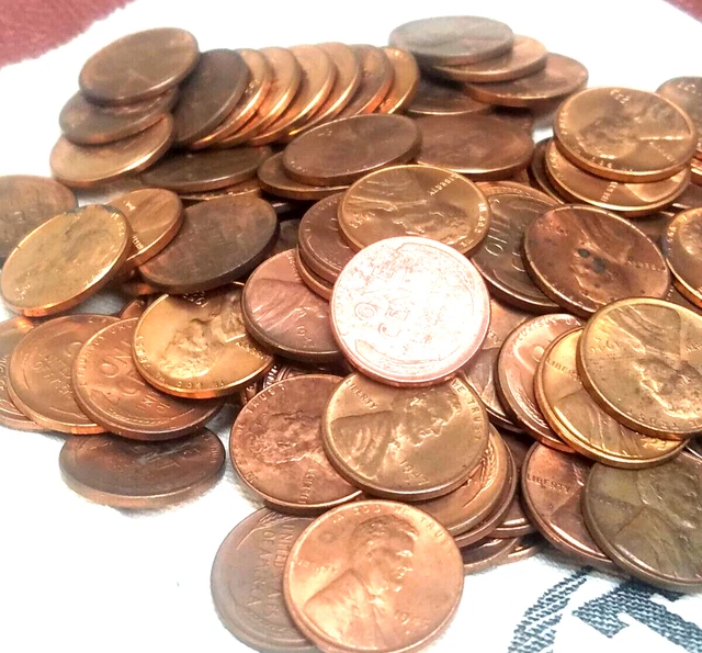 UNC to GEM BU Lincoln Wheat Penny Cent- 100 Coin Lot 1940-1958 P/D/S Nice Lot #6
