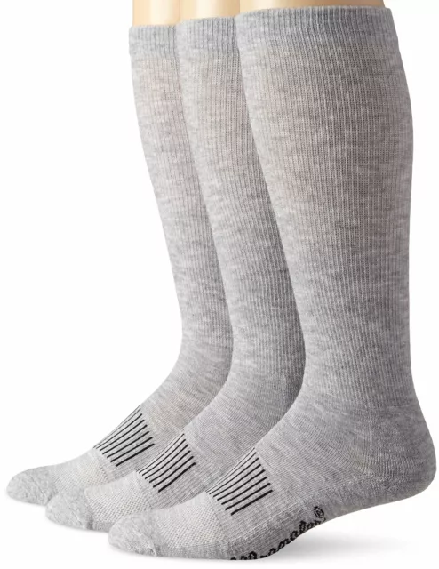 Men's Western Boot Socks (Pack of 3),Grey,Sock Size:Large(10-13)/Shoe Size: 9-13