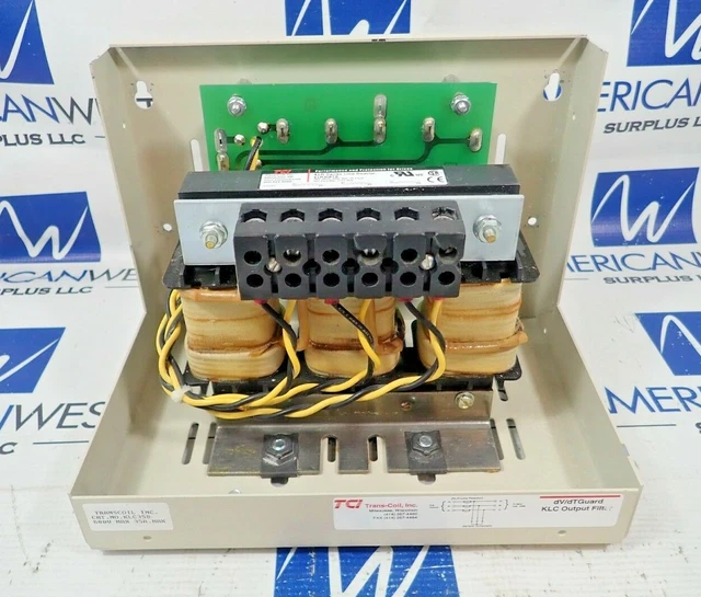 TCI KLC35B Transcoil 600V 35A KLC Output Filter With KLR35BTB Line Reactor