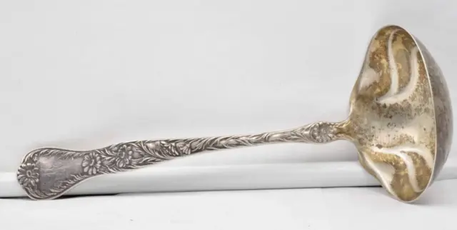 Gorham Marguerite pattern ca 1901 Sterling Silver Soup Ladle 8.65" - 102.1 grams