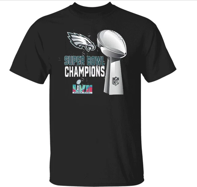 PHILADELPHIA EAGLES 2023 Champions Super Bowl LVII Black TShirt Unisex