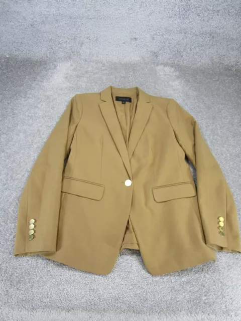 Ann Taylor Blazer Womens 8 Tan Single Breasted Work