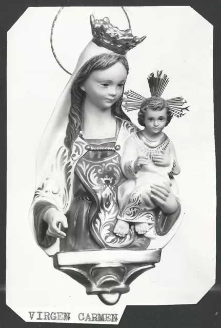Foto antigua de la Virgen del Carmen andachtsbild santino holy card image pieuse