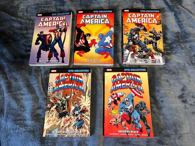 Captain America Epic Collection 12, 14-15, 17, 19 Mark Gruenwald TPB Lot OOP