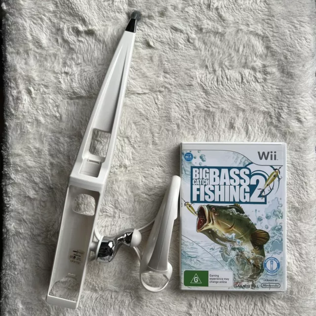 BIG CATCH BASS 2 With Fishing Rod Attachment Combo set - Nintendo