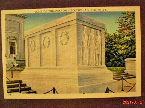 Tomb of the Unknown Soldier, Arlington, Va. - Linen Postcard