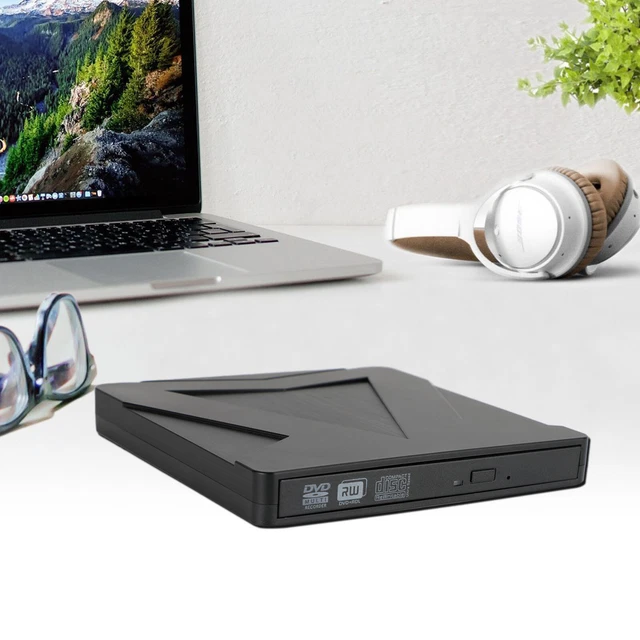 External Blu Ray DVD Drive Burner Player USB3.0 Type-C Dual interfaces  Portable Slim Automatic Slot-Loading CD/DVD-RAM RW Reader with High Speed  Data