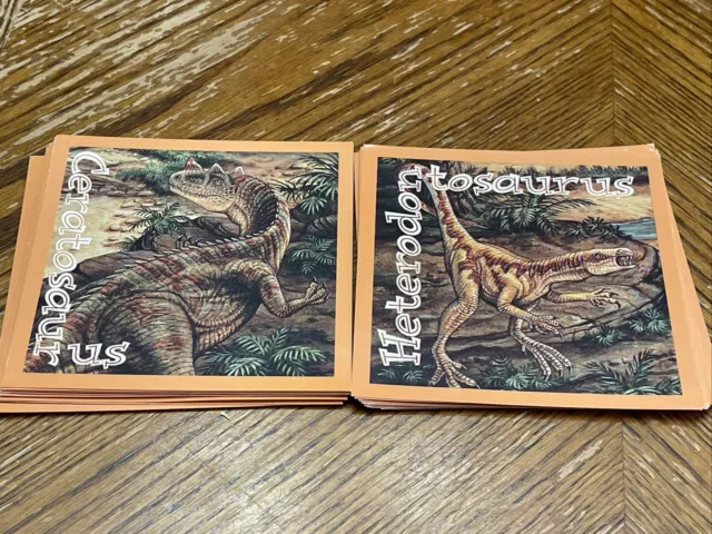 Tarjetas informativas de reemplazo de dinosaurios Monopoly Jr Dig'n Dinos 1998 dinosaurios dinosaurios