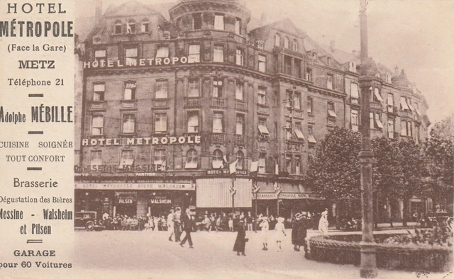 CPA 57 METZ Hotel Métropole (Face a la Gare) Adolphe Mebille