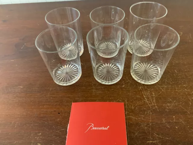 6 verres liqueur en cristal de Baccarat (prix du lot)