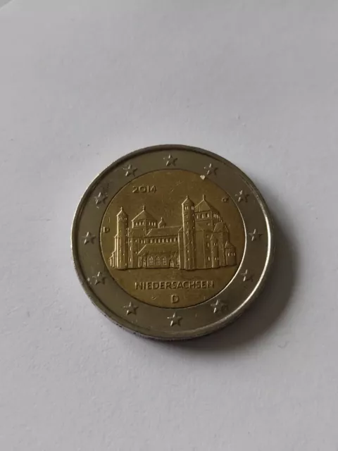 Pièce 2euros commémorative Allemagne 2014 – Eglise Saint Michel atelier D