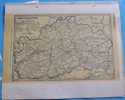 Atlas Atlas Del Bottin 1946 Cartolina Antica Geografia Francia Dép Dordogne & Doubs 
