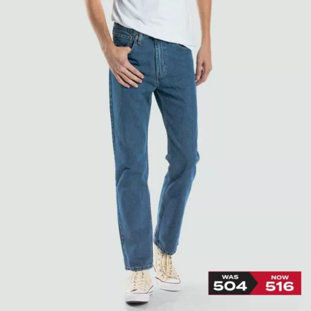 Levis 516 Straight Jean (504) - RRP 109.99 - FREE POST - STONEWASH - SALE SALE