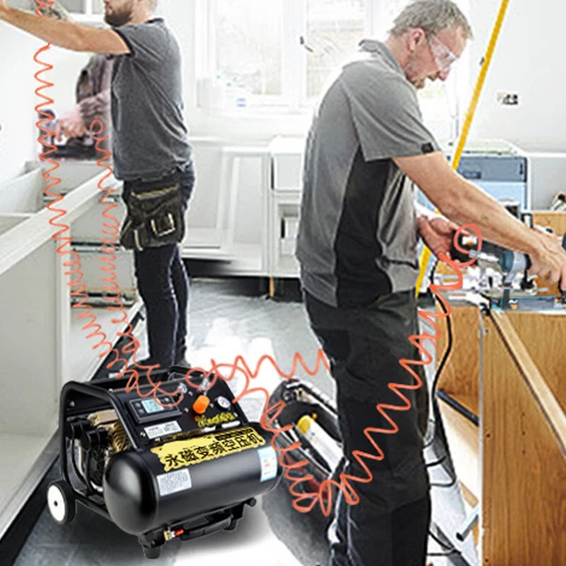 Magnet Variable Frequency Air Compressor Oil-free Woodworking Spray Paint 4