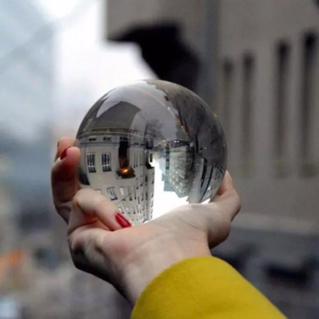 Boule de cristal en verre transparent sphère de guérison accessoires photographie boule d'objectif décoration cadeau 2