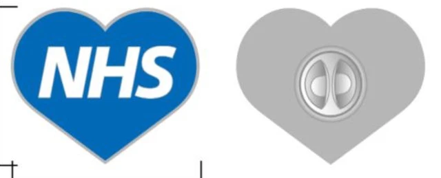 Enamel Flower Badge NHS Flower Badge - Blue Enamel Pin For Nurses, Doctors, Carers, HCAs, Porters (Support Keychain) Healthcare Worker Badge