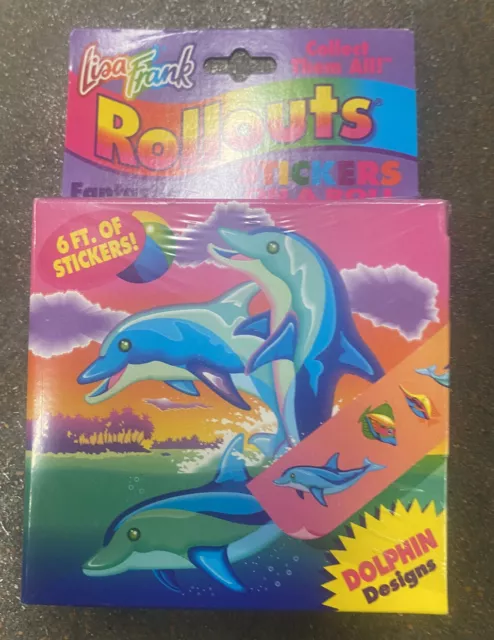 VINTAGE 90S LISA Frank Dolphin Rollout Stickers Box Wrapped In Original ...
