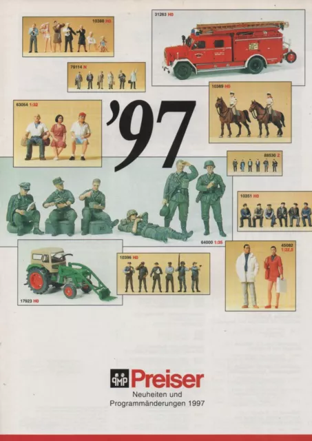 Preiser Neuheiten ´97-Miniaturfiguren, Militär & Polizei, Zubehör für Modellbahn