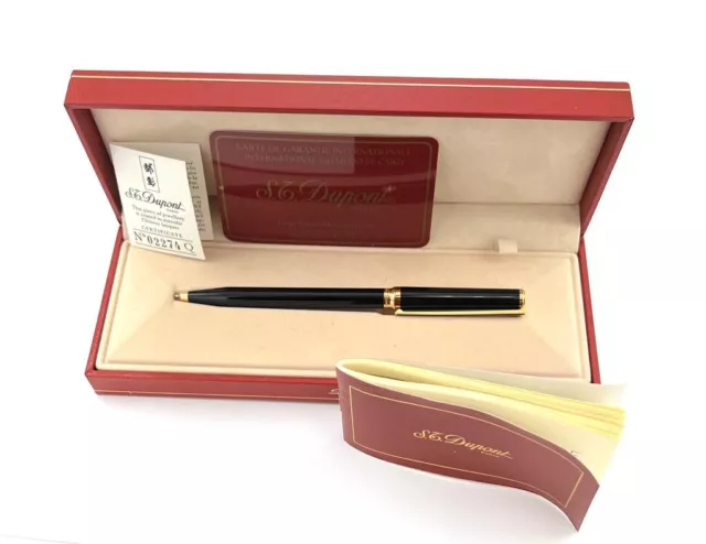 Dupont Montparnasse Black Lacquer ballpoint pen 134.5mm NEW old stock in box