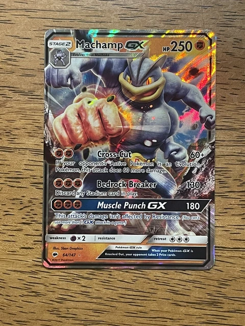 Machamp GX - SM Burning Shadows 64/147 - Ultra Rare Pokemon Card Near Mint