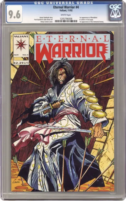Eternal Warrior #4 CGC 9.6 1992 1205796008 1st app. Bloodshot (cameo)