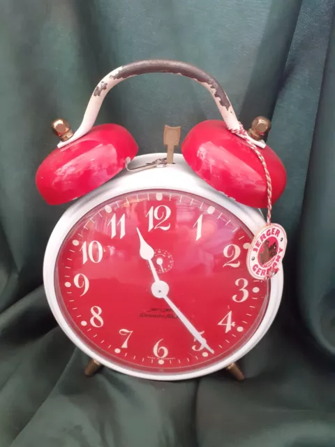 Réveil Mécanique à Cloches Vintage Jumbo Jerger "Drumbo Alarm"