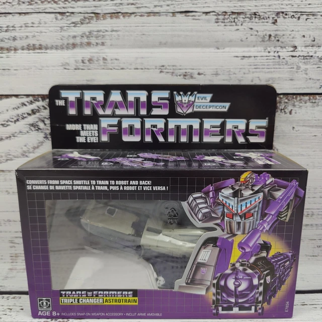 TRANSFORMERS G1 REISSUE Decepticon ASTROTRAIN Triple Changer Walmart ...