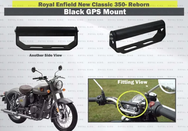 Accesorios "Soporte GPS apto para Royal Enfield New Classic 350 Reborn"