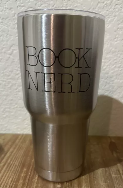 Book Nerd Tumbler 30oz Stainless Steel Vacuum Double Wall Insulation