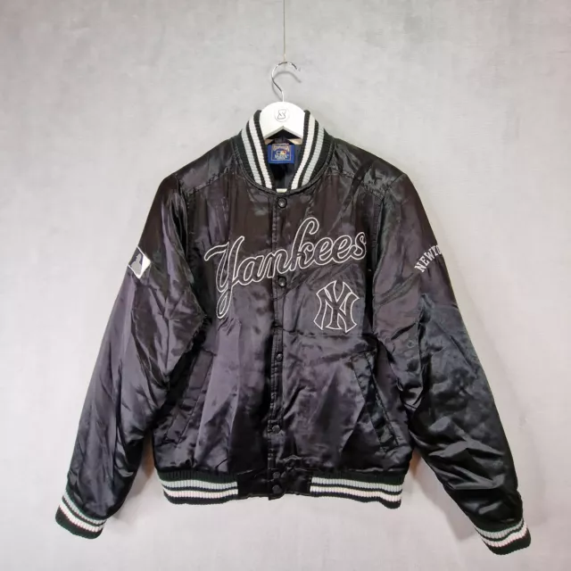 Majestic New York Yankees Jacket Mens Small Black MLB Baseball Varsity