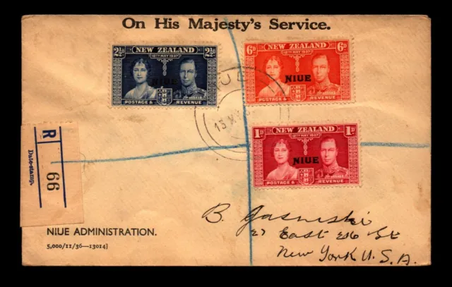 Niue 1937 Coronation Series FDC / May 13th - L11611