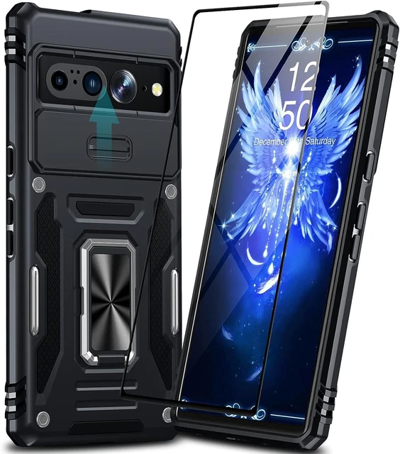 Google Pixel 7 Pro Case Military Grade Sliding Camera Cover w/ Screen Protector