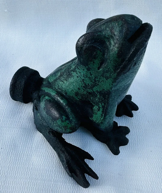 ANTIQUE WATER FOUNTAIN Cast Iron FROG SPRINKLER - Lawn & Garden Figure