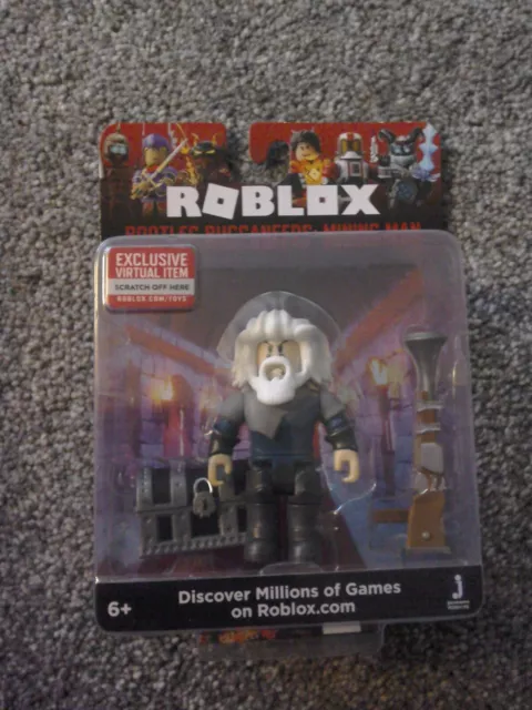 Figurine Roblox Bootleg Buccaneers: Mining Man NEUVE scellée objet virtuel exclusif