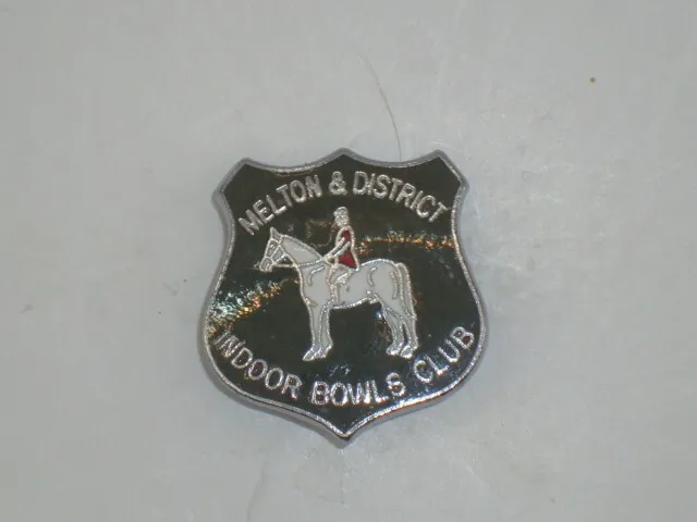 Melton & District Indoor Bowls Bowling Club Enamel Badge